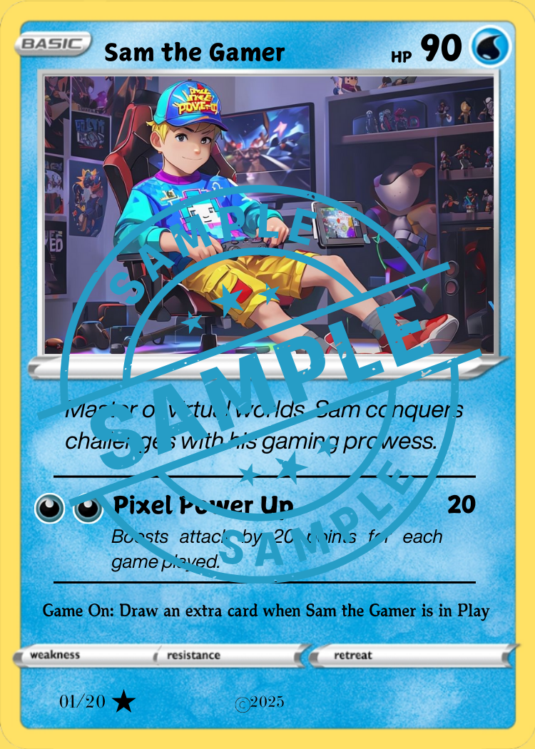 Custom Digital Trading Card | Personalized Hero Card Design