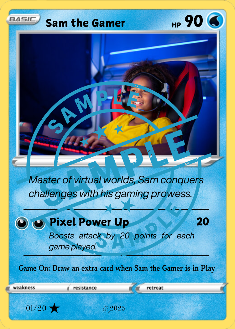 Custom Digital Trading Card | Personalized Hero Card Design