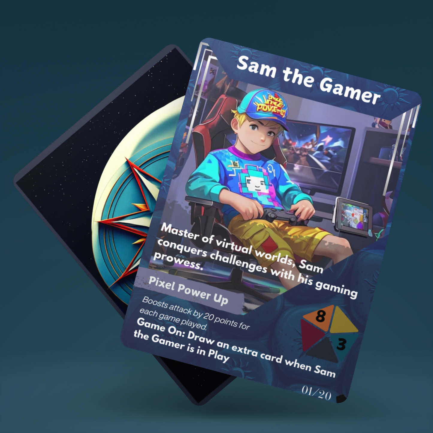 Premium Hero Digital Trading Card Pack Custom Digital Trading Cards Set | 3-Card Collection Design